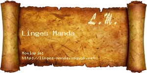 Linges Manda névjegykártya